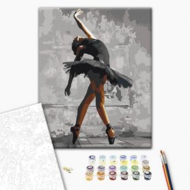 DIY kangas maalaus - Ballerina Pose