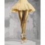 DIY kangas maalaus - Yellow Ballerina