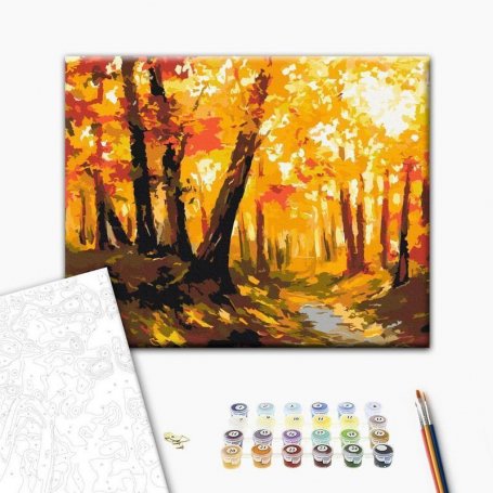 DIY kangas maalaus - Forest Track