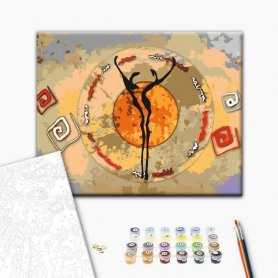 DIY kangas maalaus - African Dance