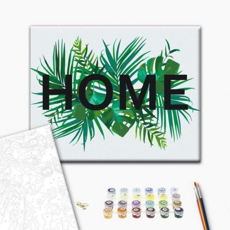 DIY kangas maalaus - Home on the Leaves