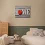 DIY kangas maalaus - Home with Red Heart