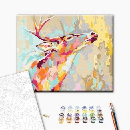 DIY kangas maalaus - Proud Deer