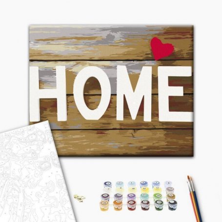 DIY kangas maalaus - Home with Heart