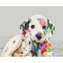 DIY kangas maalaus - Colourful Puppy