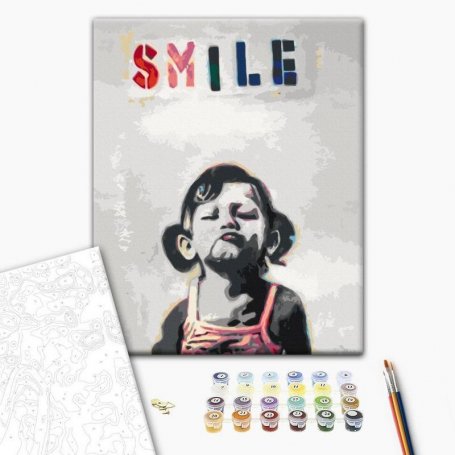 DIY kangas maalaus - Little Girl