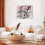 DIY kangas maalaus - Angel (Flowers In The Background)