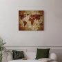 DIY kangas maalaus - World Map (Earth Colours)