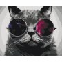 DIY kangas maalaus - Cat With Glasses