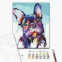 DIY kangas maalaus - Bulldog Portrait