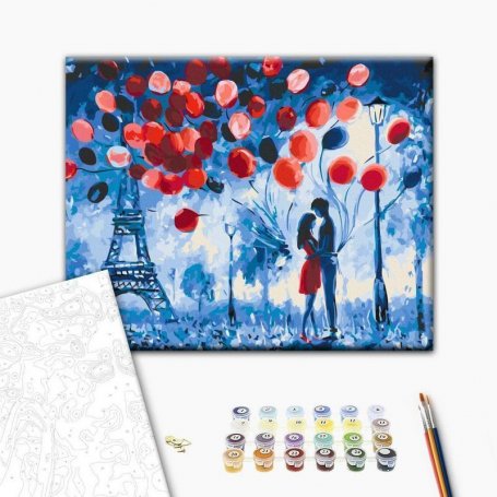 DIY kangas maalaus - Night in Paris