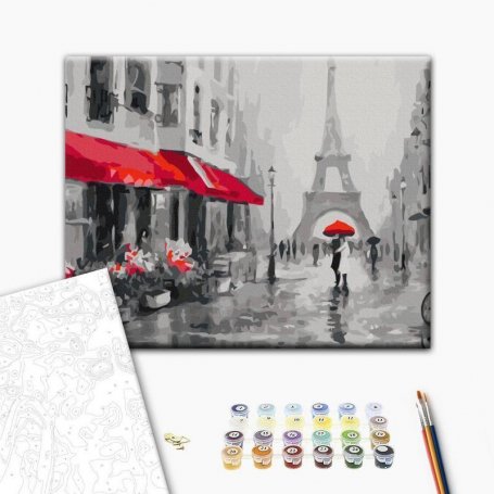 DIY kangas maalaus - Rainy Paris