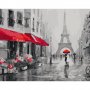 DIY kangas maalaus - Rainy Paris