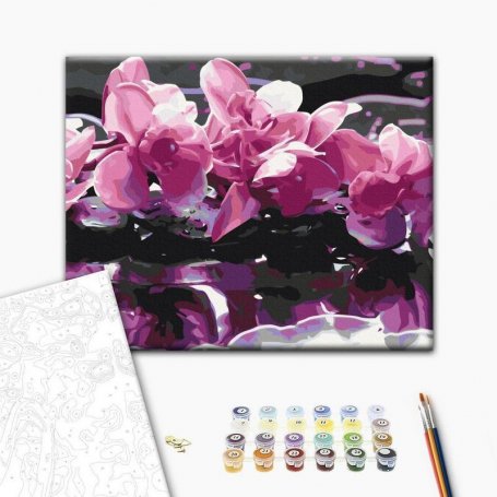 DIY kangas maalaus - Purple Orchid