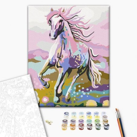 DIY kangas maalaus - Fairytale Horse