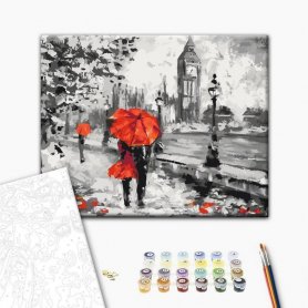 DIY kangas maalaus - From London With Love