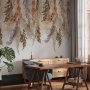Fototapetti - Minimalist boho landscape - dangling leaves in beige colours
