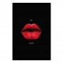 Taulu - Red Lips (1-part) - Black Background with English Text