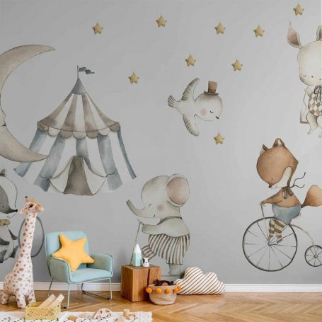 Fototapetti - Animals for Children (Watercolour)