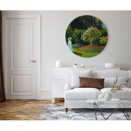 Pyöreä taulu - Claude Monet – Woman in the Garden