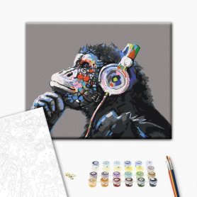 DIY kangas maalaus - Musical Monkey