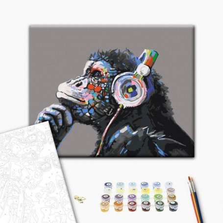 DIY kangas maalaus - Musical Monkey