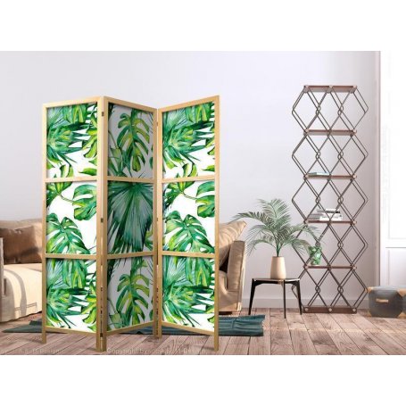 Japanilainen sermi - Monstera and Palm Leaves I