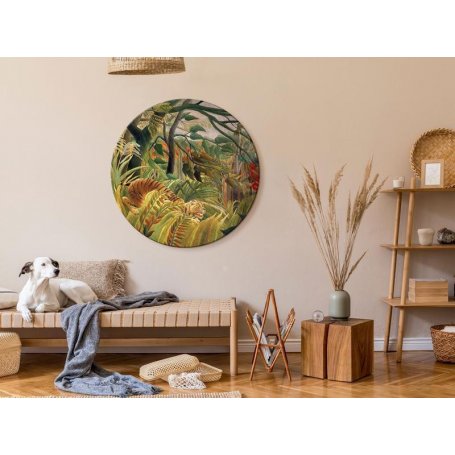 Pyöreä taulu - Henri Rousseau – Tiger in a Tropical Storm