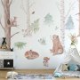 Fototapetti - Subtle Illustration With Forest Animals