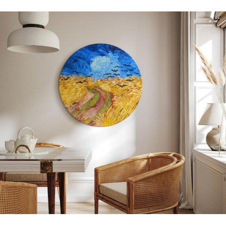 Pyöreä taulu - Vincent van Gogh – Wheatfield With Crows