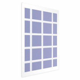 Juliste - White Lines - a grid with large gaps on a blue background