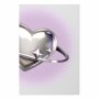 Juliste - Cosmic Heart - silver heart with a ring on a purple background