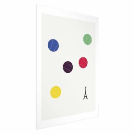 Juliste - Eiffel Tower and Colorful Tennis Balls