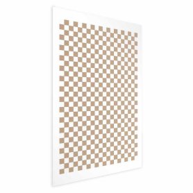 Juliste - Geometry and Browns - a chessboard pattern in neutral shades