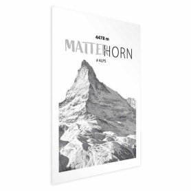 Juliste - The majestic Matterhorn mountain peak, crown of mountains, mountain landscape