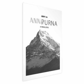 Juliste - Majestic mountain peak Annapurna mountain crown mountain landscape