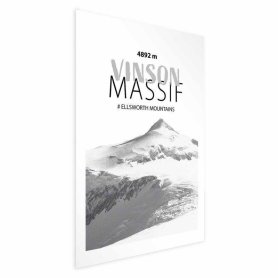 Juliste - The majestic Vinson Massif mountain peak, crown of mountains, mountain landscape