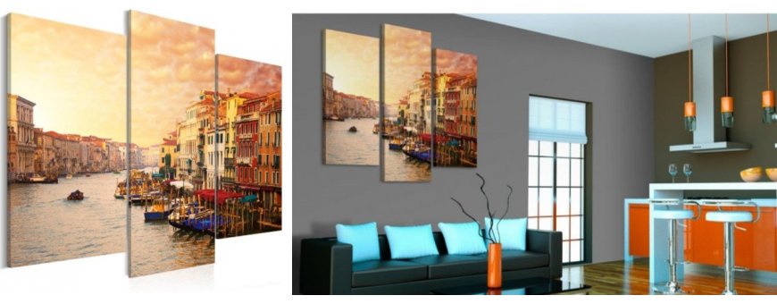 Sisustustaulut Venetsiasta, erilaiset klassiset Venice Sisustustaulut, Canvas printtitaulut. Ilmainen toimitus ja maksa Klarna laskulla