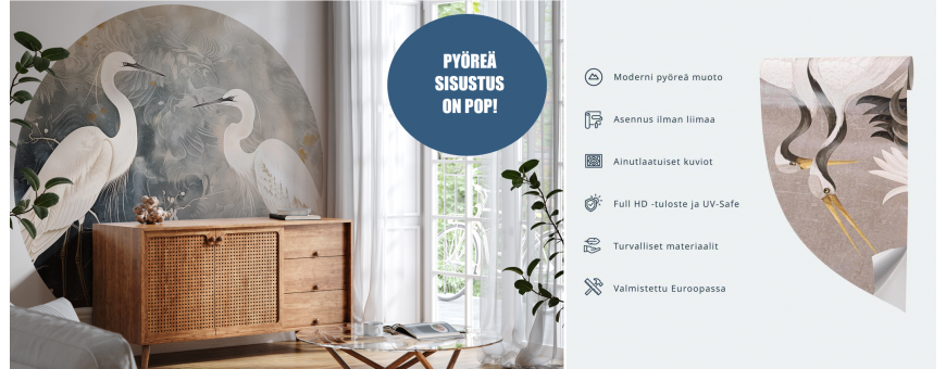 Pyöreät valokuvatapetit