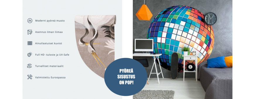 Pyöreät tapetit 3D