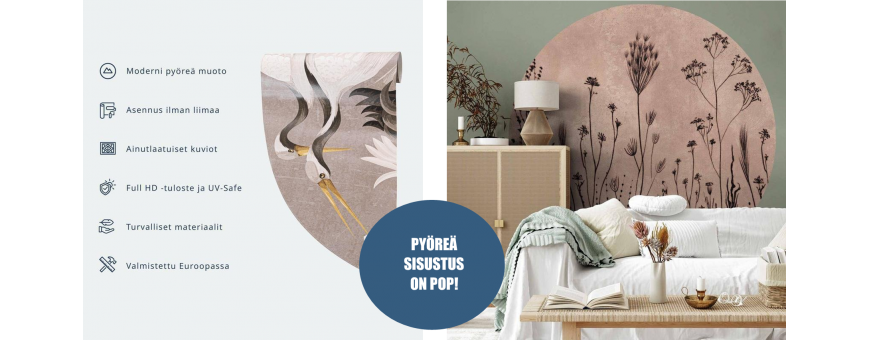 Abstraktit pyöreät tapetit 