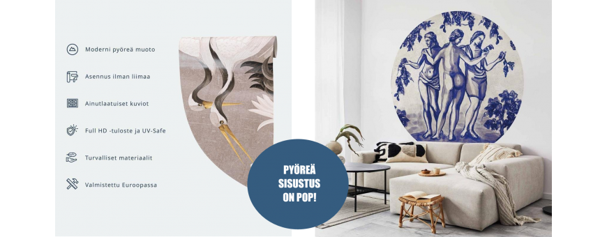 Ihmiset, pyöreät tapetit