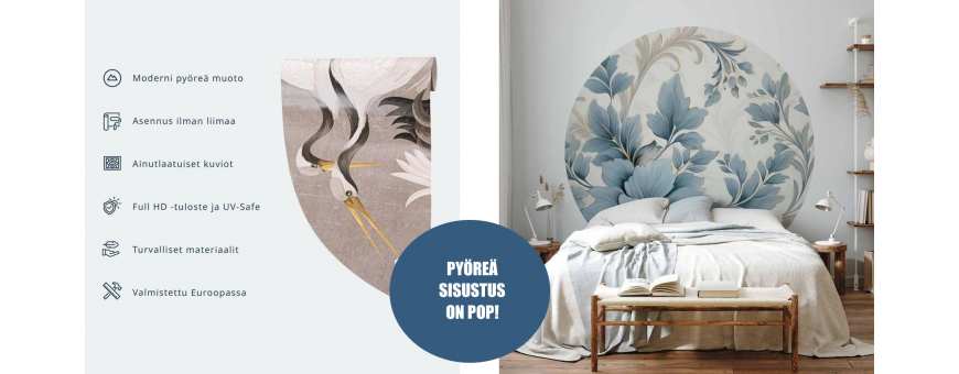 Kukat Pyöreät tapetit