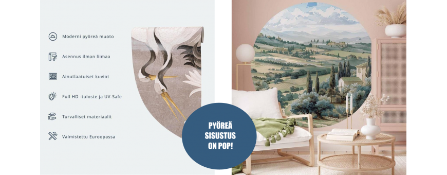 Pyöreät maisema tapetit