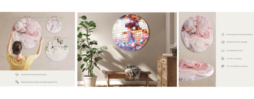 3D, pyöreät taulut